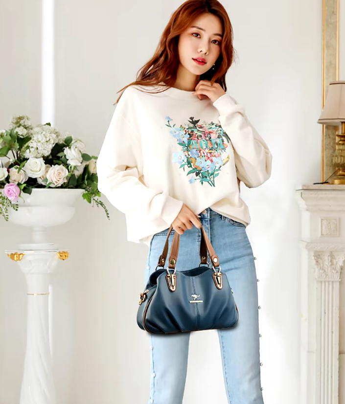 Luxury Large Capacity Ladies Shoulder Messenger Fold Over Bag Mssza