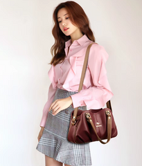 Luxury Large Capacity Ladies Shoulder Messenger Fold Over Bag Mssza
