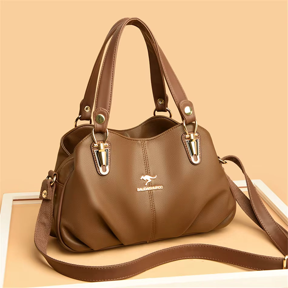 Luxury Large Capacity Ladies Shoulder Messenger Fold Over Bag Mssza