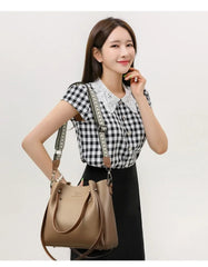 Luxury Large Capacity Tote Messenger Pu Leather Versatile Shoulder Crossbody Bags Mssza