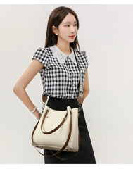 Luxury Large Capacity Tote Messenger Pu Leather Versatile Shoulder Crossbody Bags Mssza