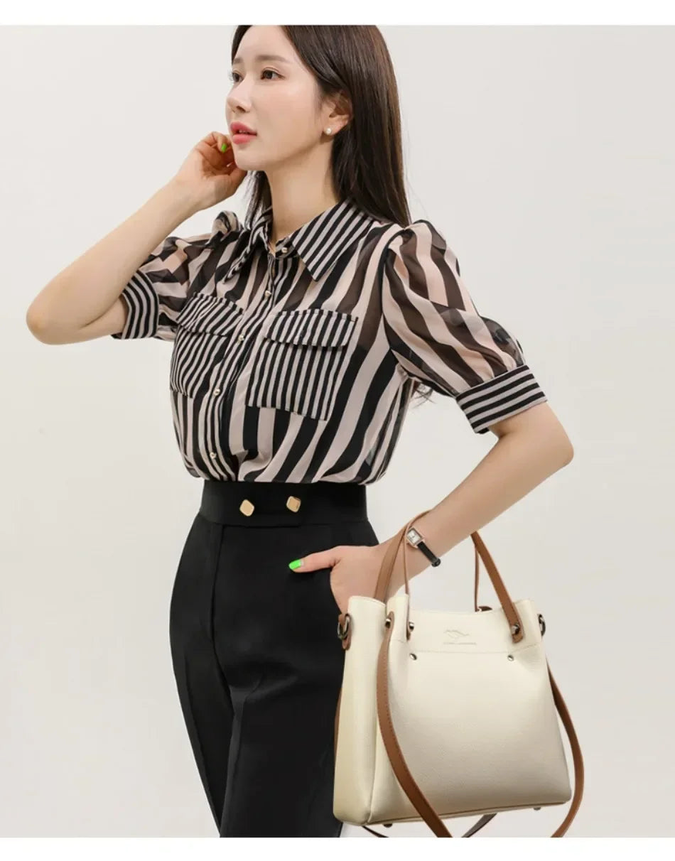 Luxury Large Capacity Tote Messenger Pu Leather Versatile Shoulder Crossbody Bags Mssza
