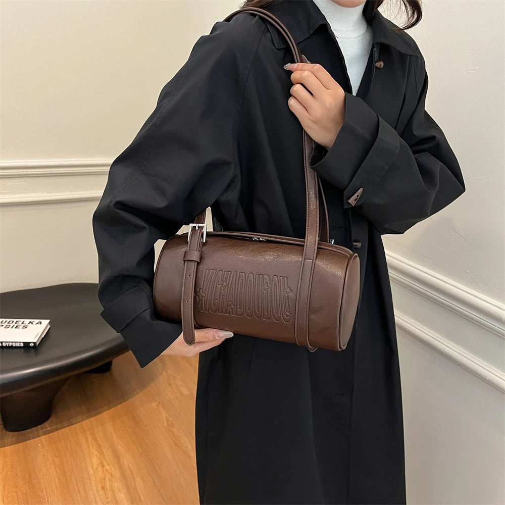 Luxury Latest Designer Multifunctional Cylinder Shaped Cross Body With Pendant Shoulder Bags Mssza