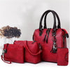 Luxury Leather Designer Top-Handle Shoulder Tassel 4pcs Bag set Mssza