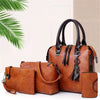Luxury Leather Designer Top-Handle Shoulder Tassel 4pcs Bag set Mssza