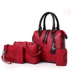 Luxury Leather Designer Top-Handle Shoulder Tassel 4pcs Bag set Mssza