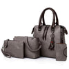 Luxury Leather Designer Top-Handle Shoulder Tassel 4pcs Bag set Mssza