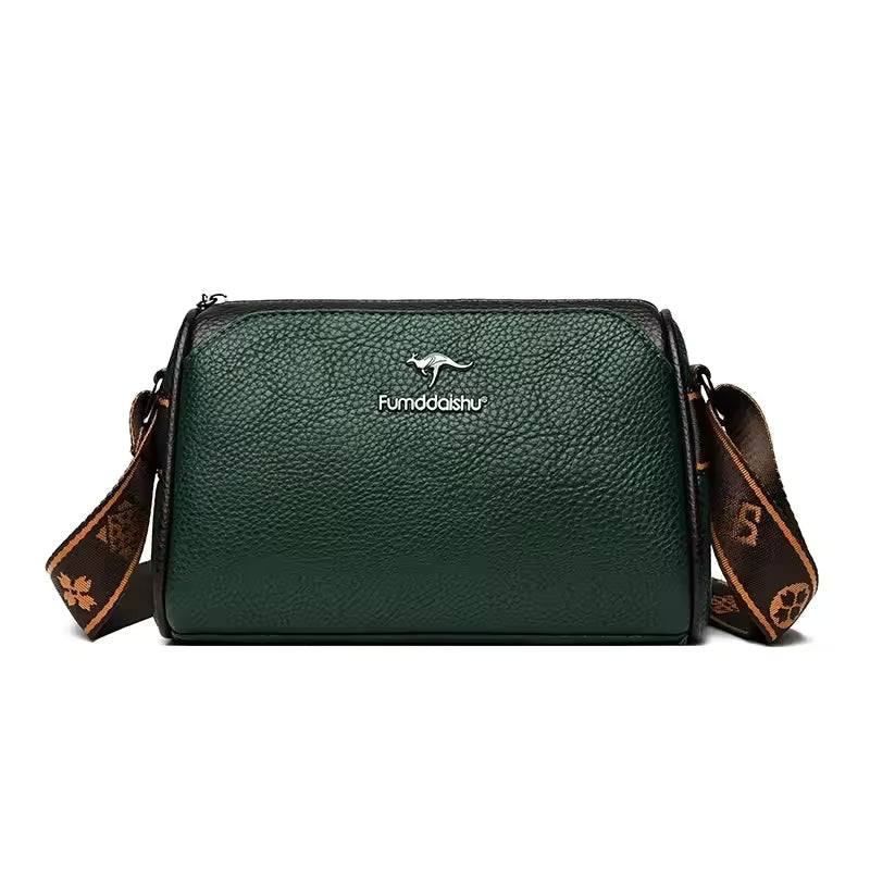 Luxury Leather Interior Slot Pocket Crossbody Messenger Bag Mssza