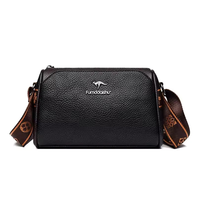 Luxury Leather Interior Slot Pocket Crossbody Messenger Bag Mssza