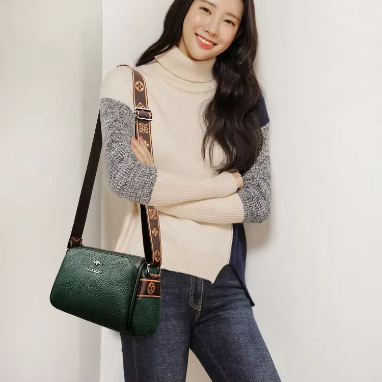 Luxury Leather Interior Slot Pocket Crossbody Messenger Bag Mssza