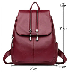 Luxury Leather School College Travel Backpacks Mssza