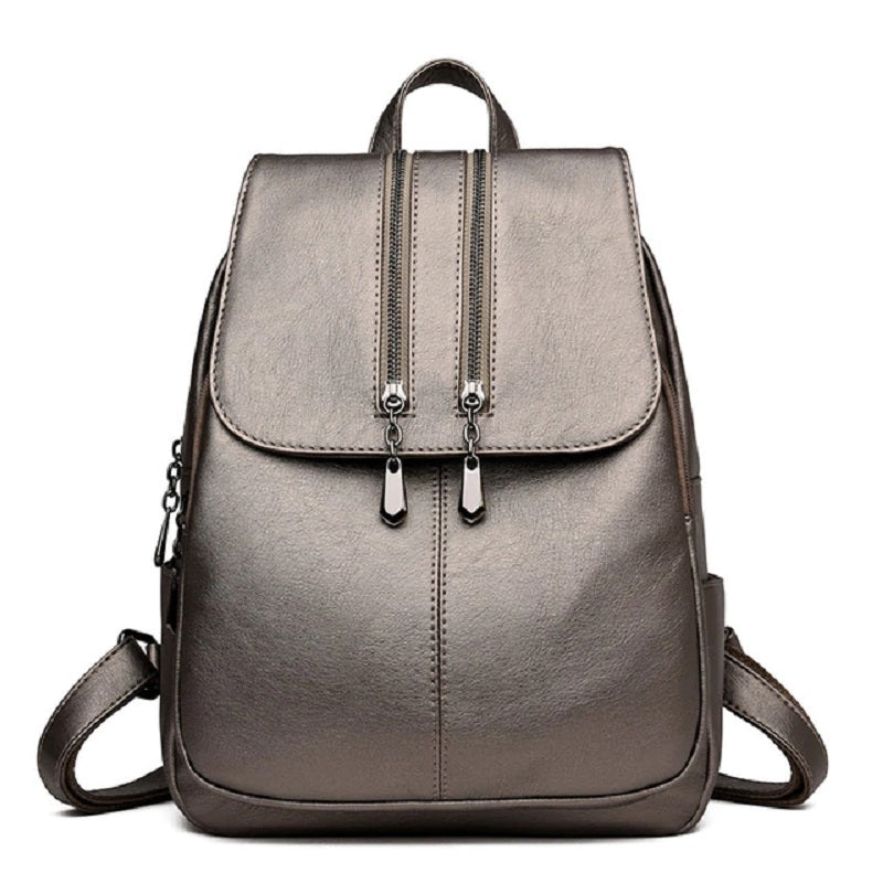 Luxury Leather School College Travel Backpacks Mssza