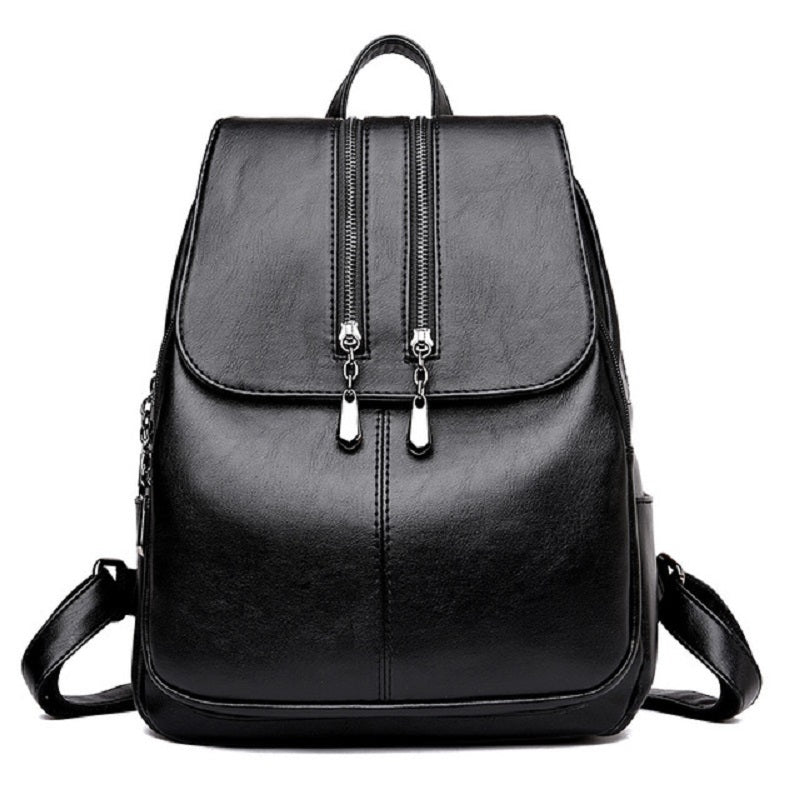 Luxury Leather School College Travel Backpacks Mssza