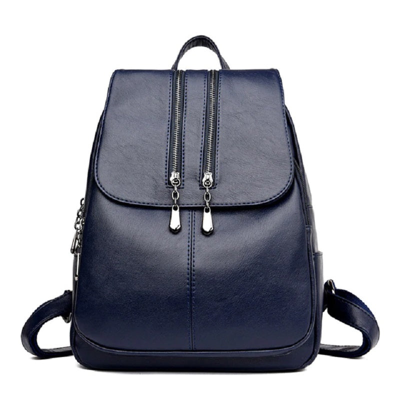 Luxury Leather School College Travel Backpacks Mssza