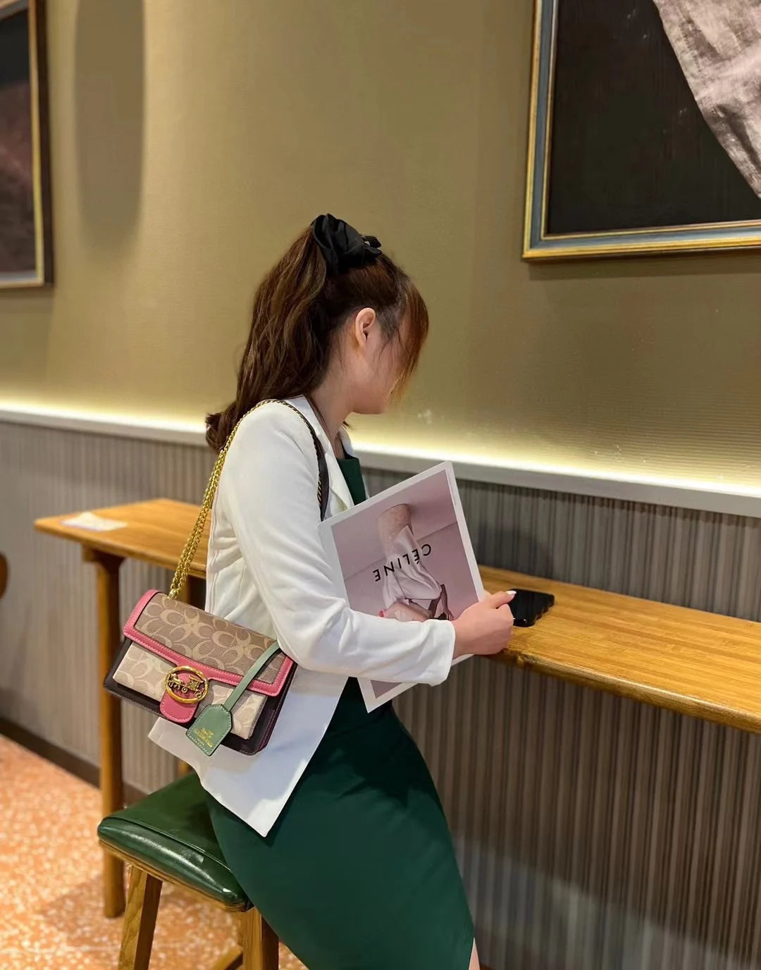 Luxury Light Designer High-End Color Contrast Small Single Crossbody Shoulder Underarm Bag Mssza