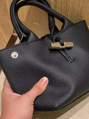 Luxury Light Leather High-quality Bamboo Mini Phone Water Bucket Crossbody Bag Mssza