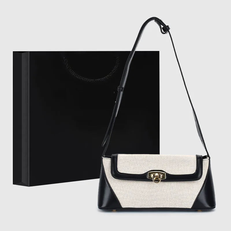 Luxury Light Patchwork Flap Pocket Button Closure Hasp Crossbody Shoulder Bag Mssza