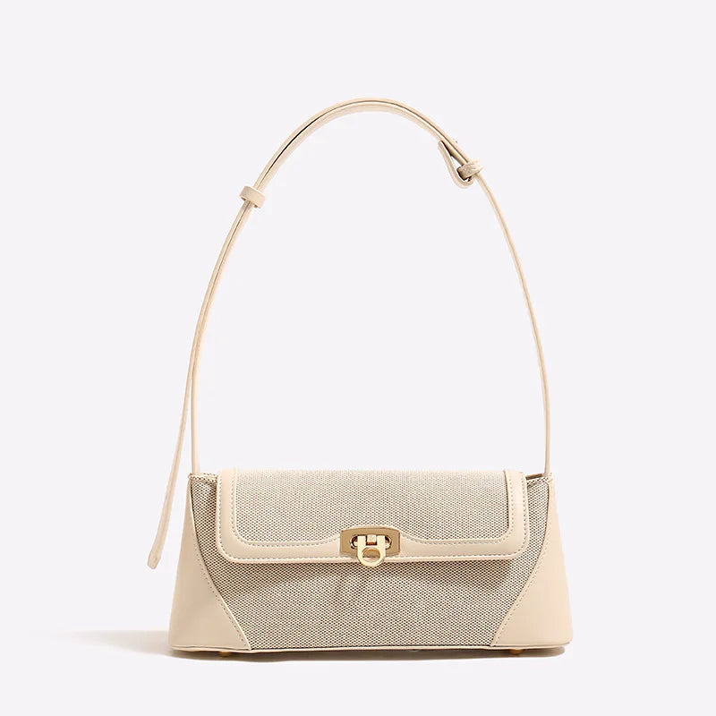 Luxury Light Patchwork Flap Pocket Button Closure Hasp Crossbody Shoulder Bag Mssza