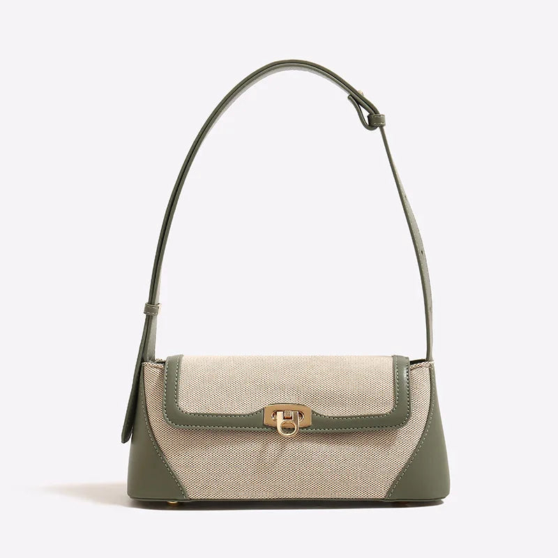 Luxury Light Patchwork Flap Pocket Button Closure Hasp Crossbody Shoulder Bag Mssza