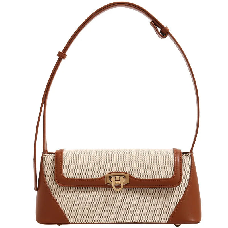 Luxury Light Patchwork Flap Pocket Button Closure Hasp Crossbody Shoulder Bag Mssza