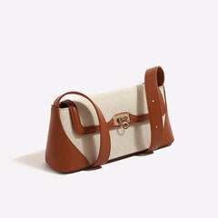 Luxury Light Patchwork Flap Pocket Button Closure Hasp Crossbody Shoulder Bag Mssza