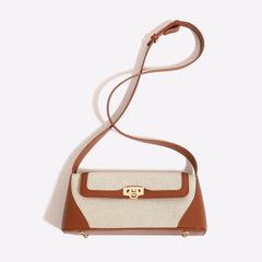 Luxury Light Patchwork Flap Pocket Button Closure Hasp Crossbody Shoulder Bag Mssza