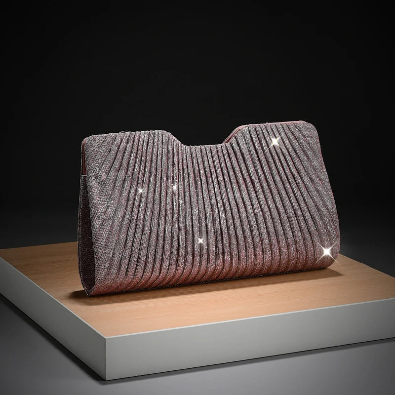 Luxury Light Pattern Chain Simple And Versatile Wedding Party Evening Shoulder Bag Mssza