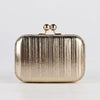 Luxury Metal Color Gold Pleated Sequins Evening Bling Clutch Mssza