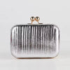 Luxury Metal Color Gold Pleated Sequins Evening Bling Clutch Mssza