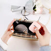 Luxury Metal Color Gold Pleated Sequins Evening Bling Clutch Mssza