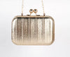 Luxury Metal Color Gold Pleated Sequins Evening Bling Clutch Mssza