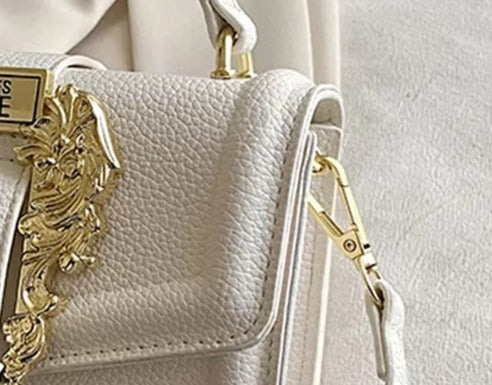 Luxury Metal Square Leather Shoulder Bags Mssza