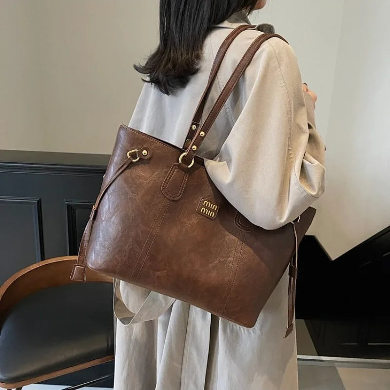 Luxury Niche Popular Large-capacity Commuting Versatile High-end Tote Shoulder Bag Mssza