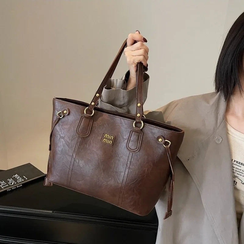 Luxury Niche Popular Large-capacity Commuting Versatile High-end Tote Shoulder Bag Mssza