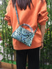 Luxury Ostrich Leather Pouch Snake Tote Versatile Handbag Mssza