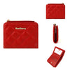 Luxury PU Leather Card Holder Coin Pocket Zipper Short Wallet Mssza