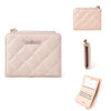 Luxury PU Leather Card Holder Coin Pocket Zipper Short Wallet Mssza