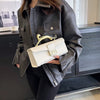 Luxury PU Leather Metal Buckle Zipper Shoulder Bags Mssza