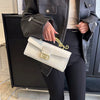 Luxury PU Leather Metal Buckle Zipper Shoulder Bags Mssza