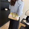 Luxury PU Leather Stone Pattern Shell Clip Party Wedding Designer Clutch Mssza