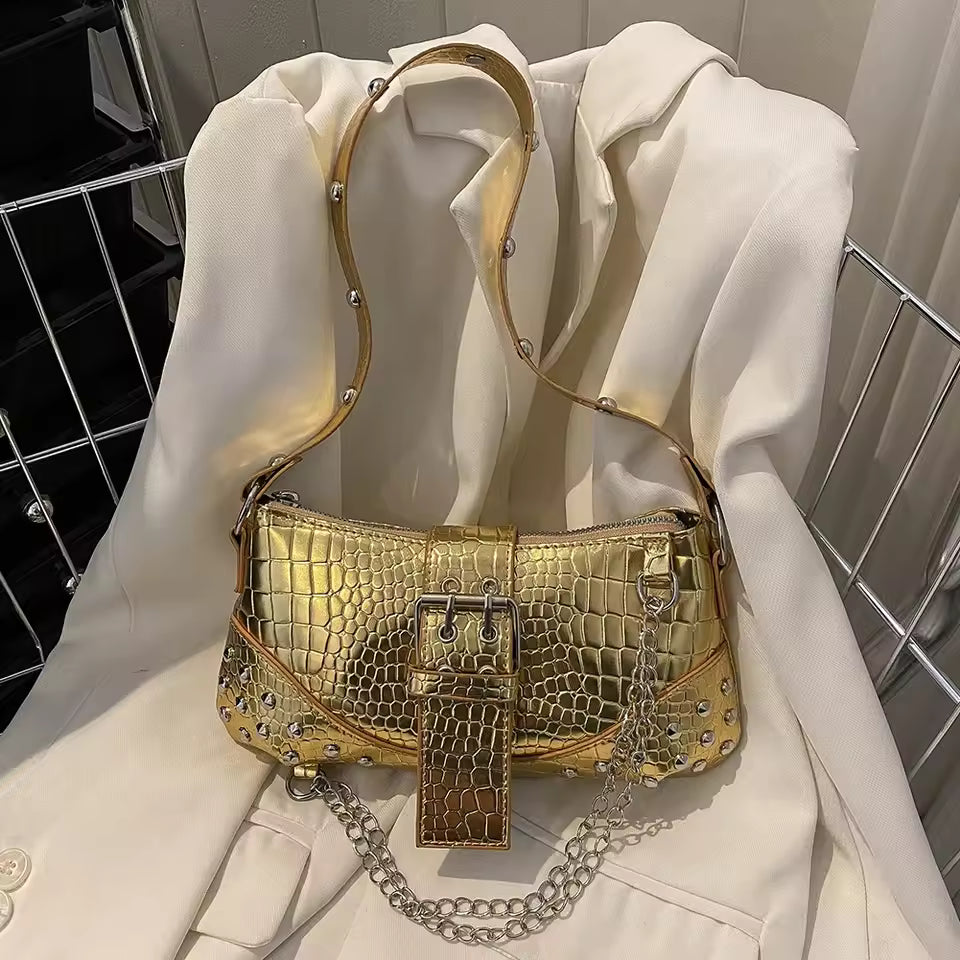 Luxury Pleated Solid Color Messenger Hobos Handbags Mssza
