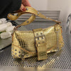 Luxury Pleated Solid Color Messenger Hobos Handbags Mssza