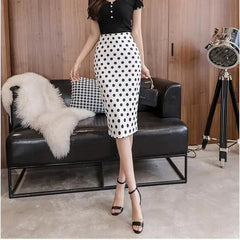 Luxury Printed Pencil Long Skirt Office Skirts High Waist Slim Bodycon Midi Casual Mssza