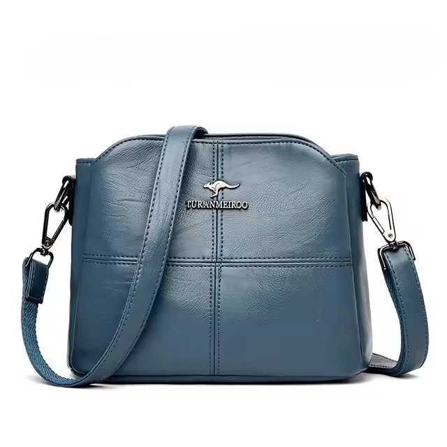 Luxury Pu Leather Letter Interior Slot Pocket Shoulder Bag Mssza