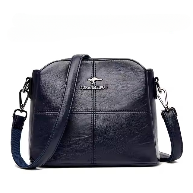 Luxury Pu Leather Letter Interior Slot Pocket Shoulder Bag Mssza
