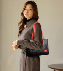 Luxury Quality Leather Letter Large Capacity Shoulder Bags Mssza