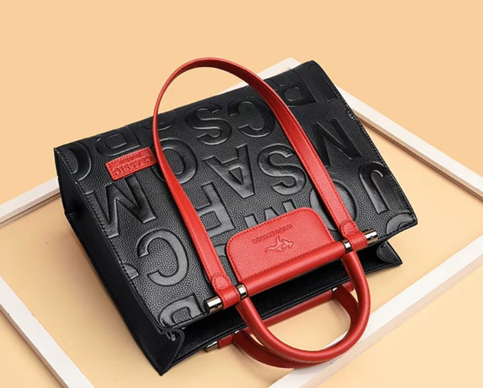 Luxury Quality Leather Letter Large Capacity Shoulder Bags Mssza
