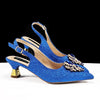 Luxury Rhinestone High Heels for Party Wedding Pointed Toe Shoe Bag Set Mssza