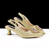 Luxury Rhinestone High Heels for Party Wedding Pointed Toe Shoe Bag Set Mssza