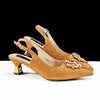Luxury Rhinestone High Heels for Party Wedding Pointed Toe Shoe Bag Set Mssza